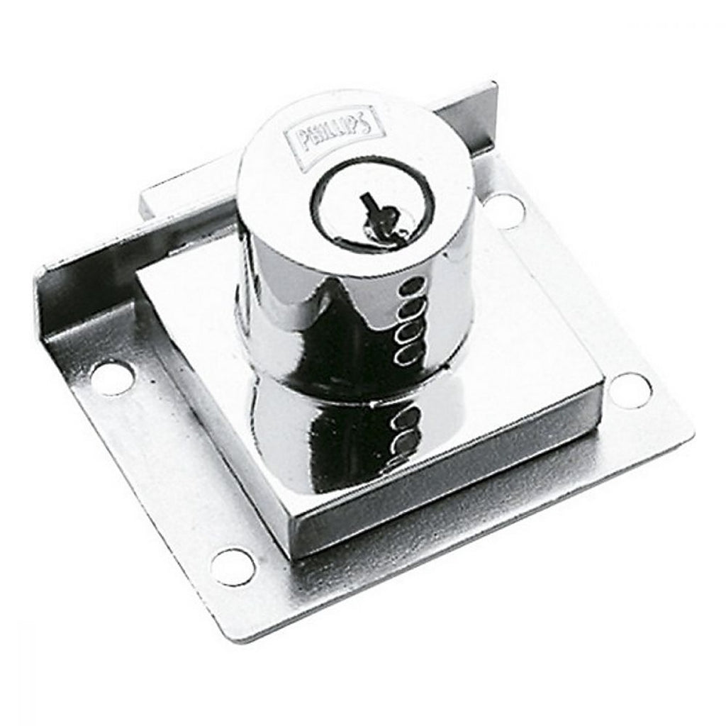 Cerradura para Mueble Escritorio de cuadro Cromada