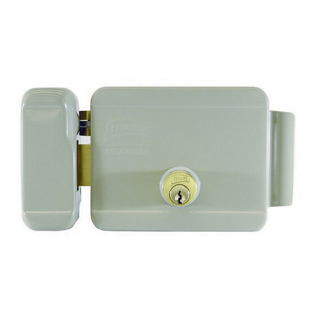 Cerradura de Sobreponer Izq. Eléctrica sin Botón Beige