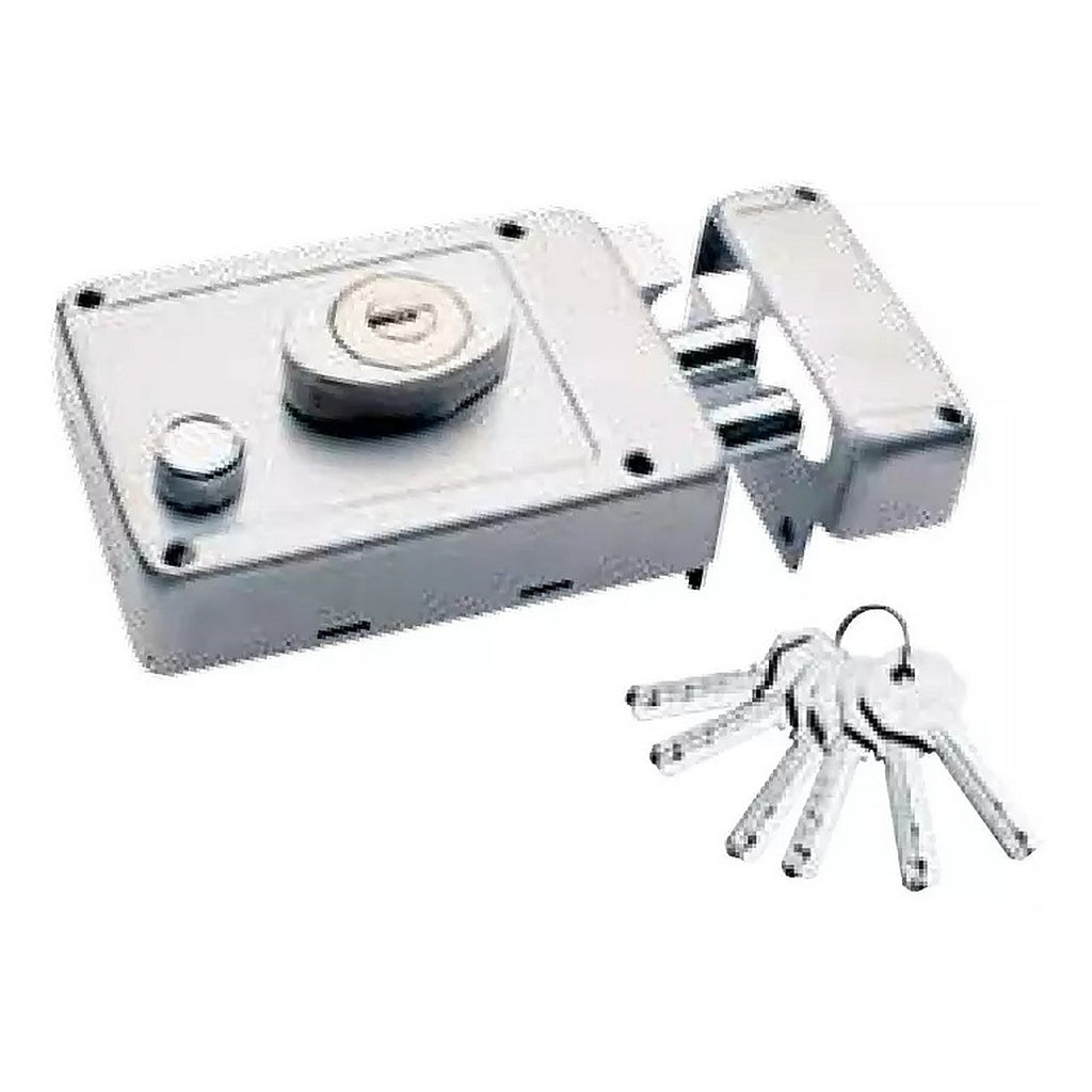 Cerradura de Sobreponer Der Instala Fácil Llave/puntos Doble Barra Cierre Automático Alta Seguridad Acero Inoxidable