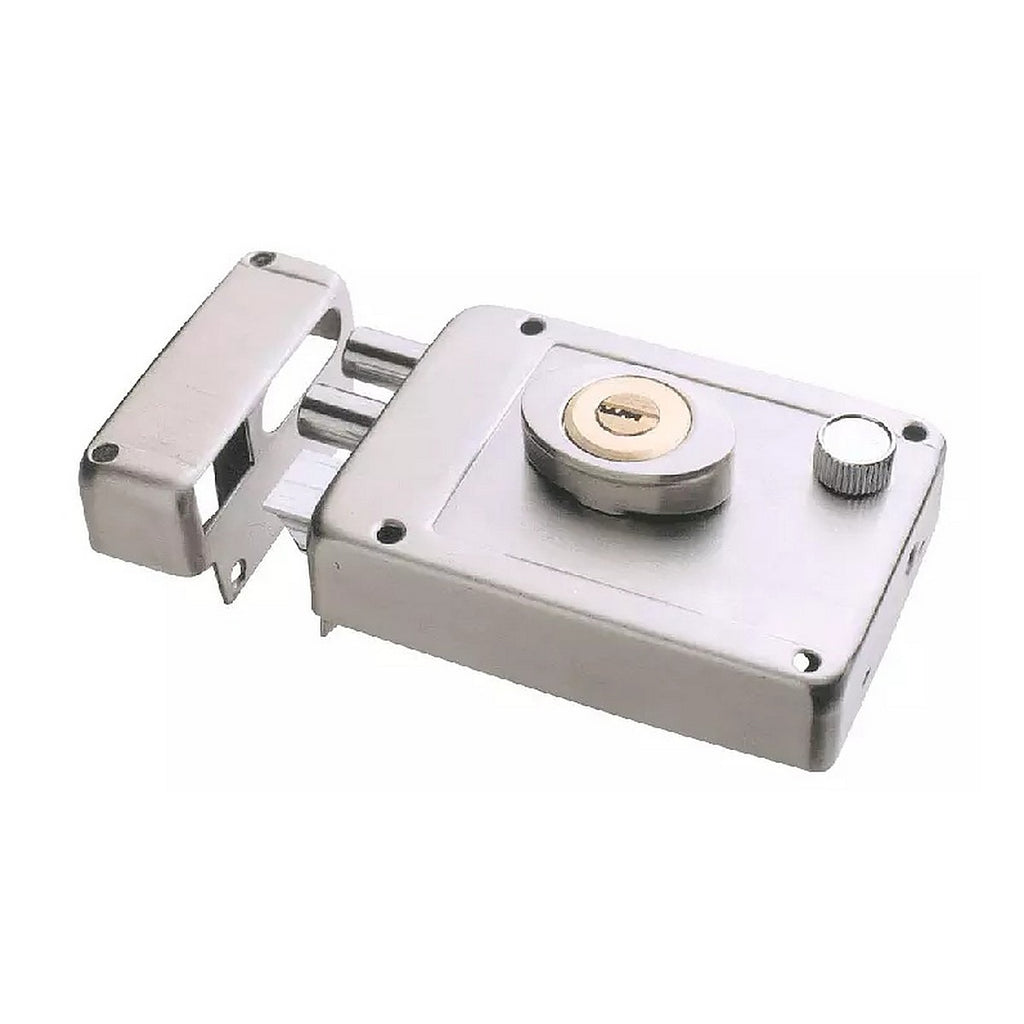 Cerradura de Sobreponer Izq. Instala Fácil Llave/puntos Doble Barra Cierre Automático Alta Seguridad Acero Inoxidable