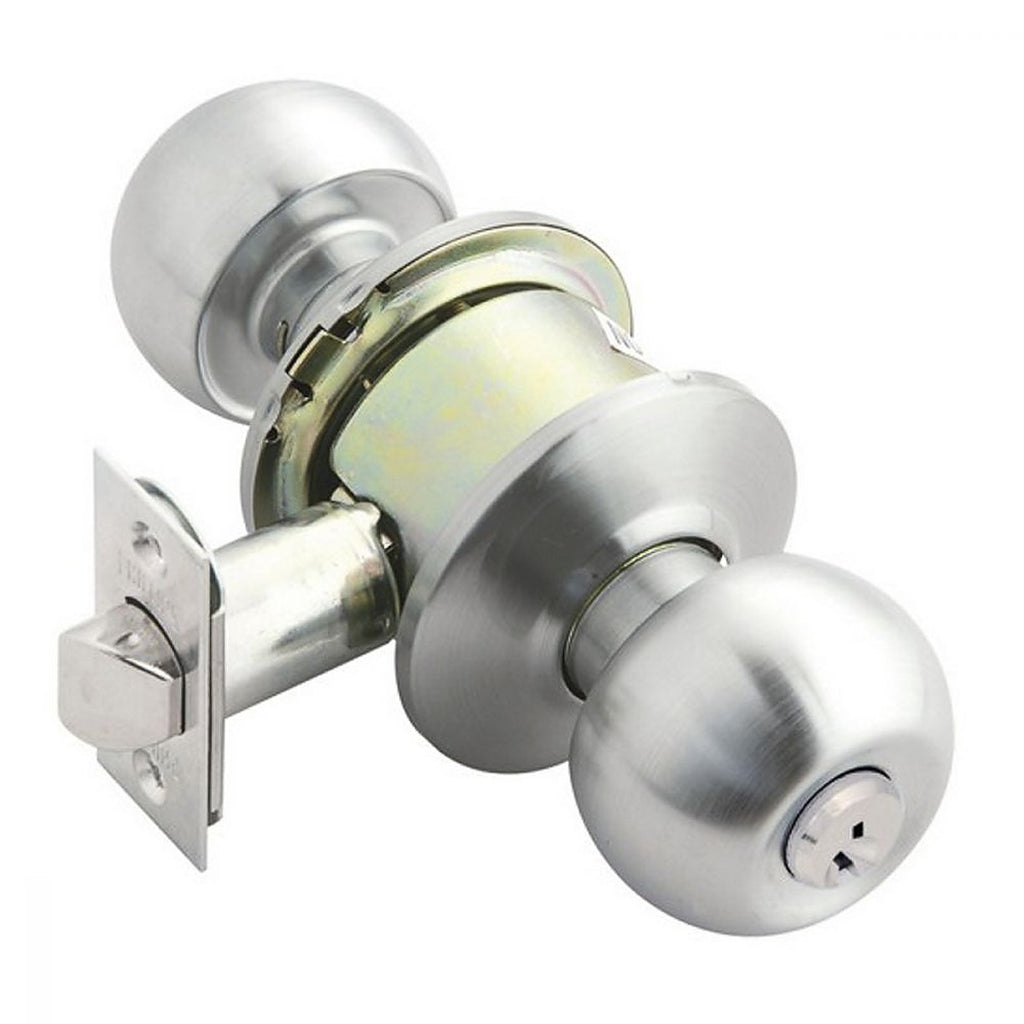 Cerradura Pomo Cilíndrico Recamara Cromo Mate Gamma para Doble - P7 52PDGAM26D