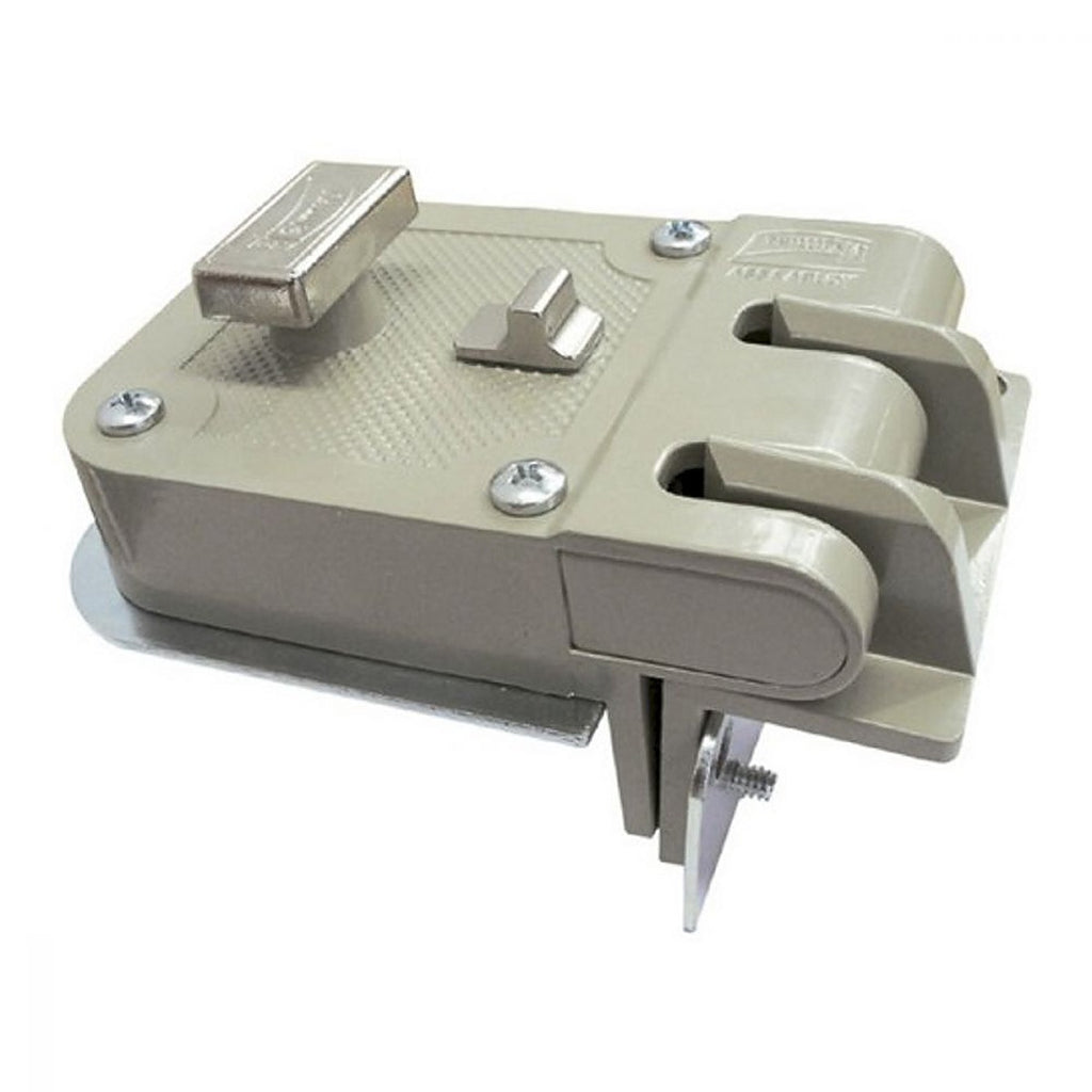 Cerradura Puerta Corrediza Der Doble Cilindro Beige