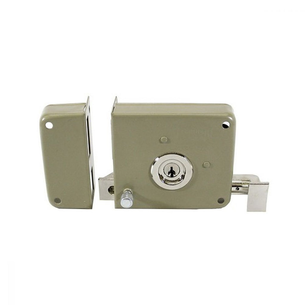 Cerraduras Sobreponer Izq. Llave Ph-52 Larga de 5 Pernos Instala Fácil Beige
