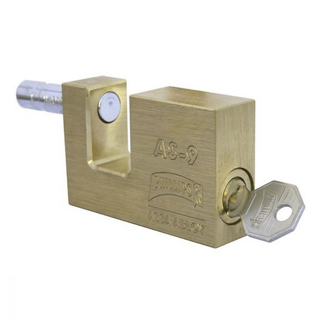 Candado para Cortina de Latón 75 mm Llave Puntos