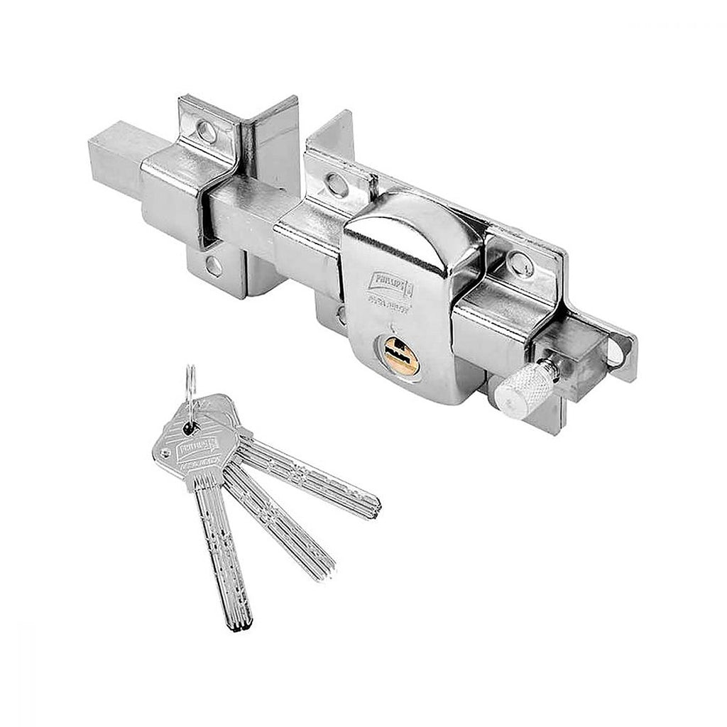 Cerradura de Barra Libre Izq. Llave de Puntos Cromada
