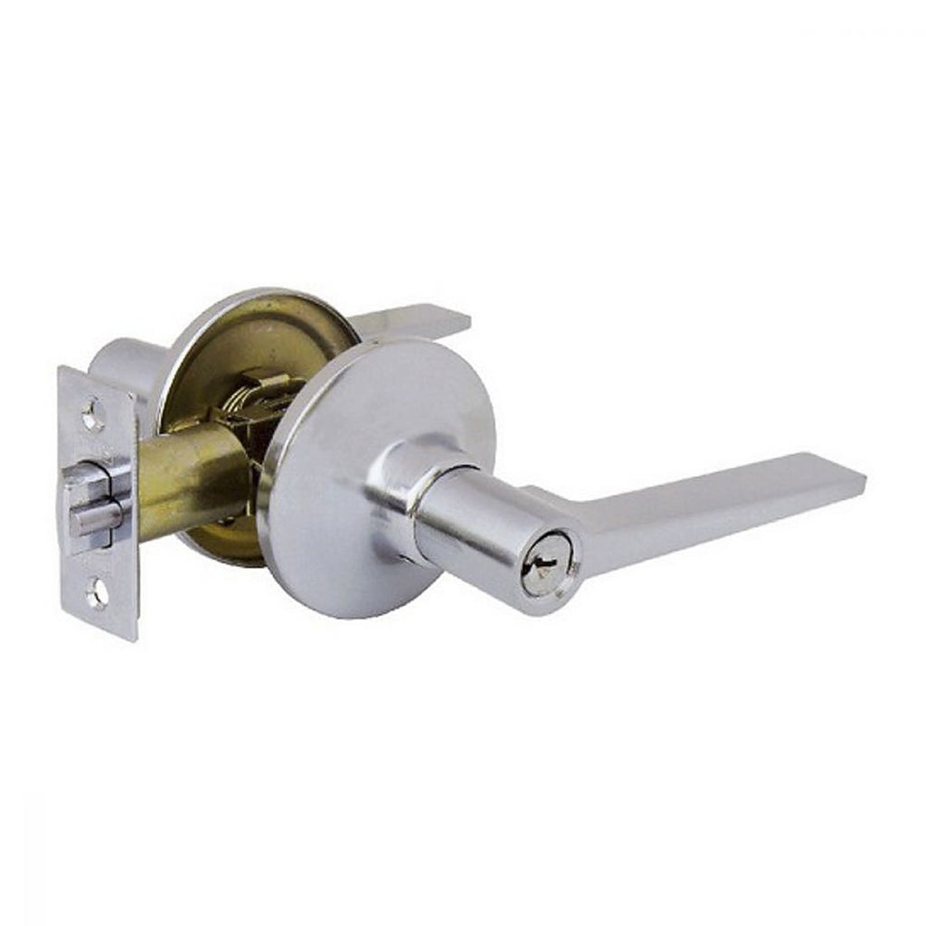 Cerradura Manija Tubular Recamara Cromo Mate Fresno para Doble