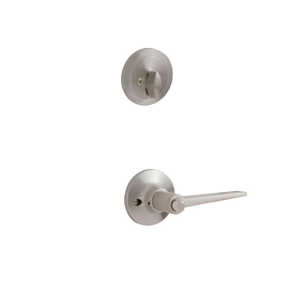 Combo de Cerradura Manija Fresno Recamara Níquel Satinado Fresno + Cerrojo Llave/mariposa - P7 MX6963