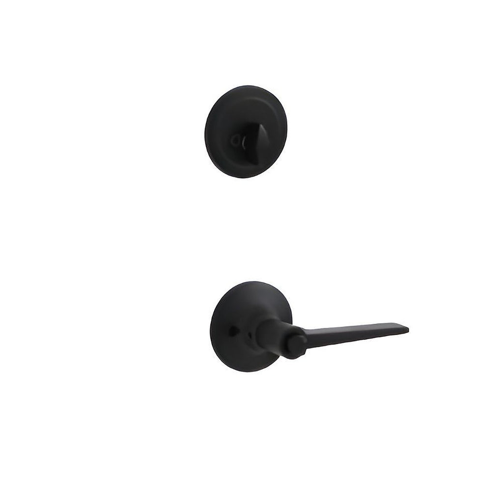 Combo de Cerradura Manija Fresno Recamara Negro Fresno + Cerrojo Llave/mariposa - P7 MX6965