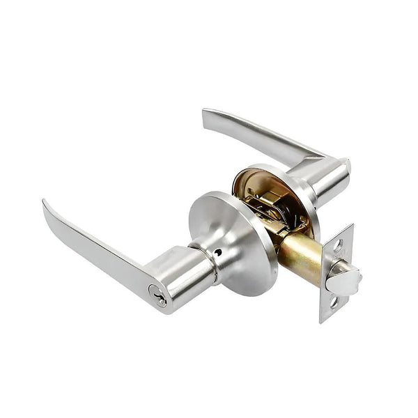 Combo de Cerradura Manija Tampico Recamara Níquel Satinado Tampico + Cerrojo Llave/mariposa - P7 MX6967