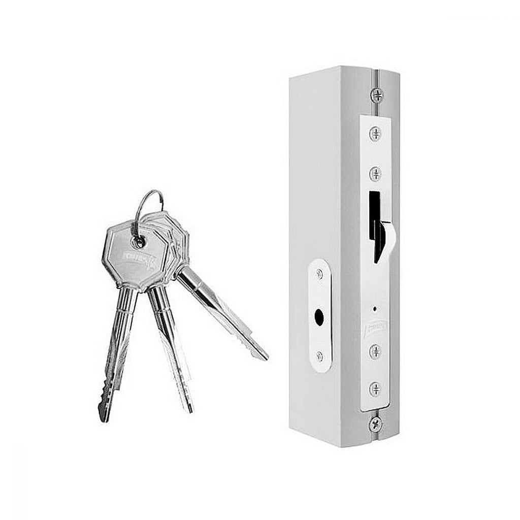 Cerradura para Puertas Corredizas Llave Tetra Acabado Natural