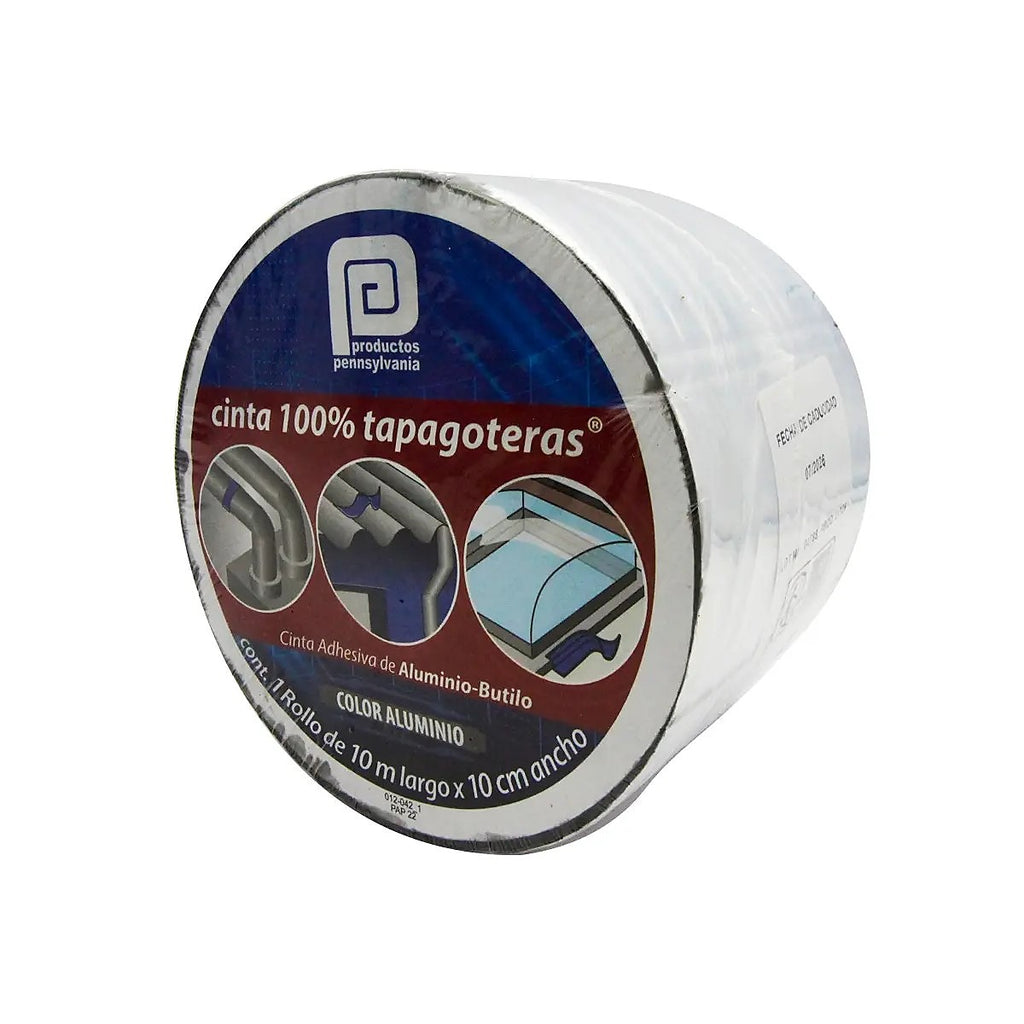 Cinta Asfáltica Autoadherible E Impermeable Gris 10 mt X 10 cm 100% Tapagoteras