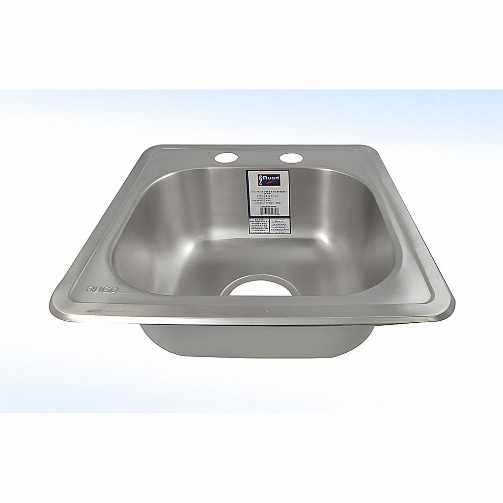 Tarja de acero inoxidable sola calibre 22 38cmx38cm