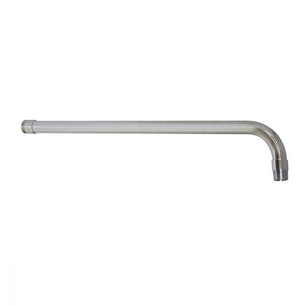 Brazo Redondo para Regadera de Fierro Largo 39 cm X 13 mm y Chapetón de Acero Inoxidable