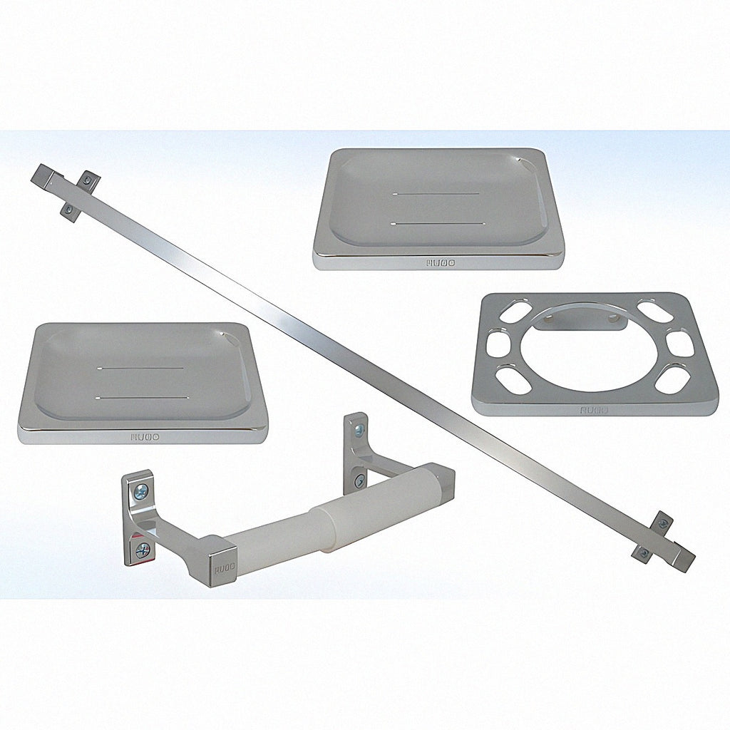 Juego de accesorios para baño (5 pzas) cromo mod.a-bc