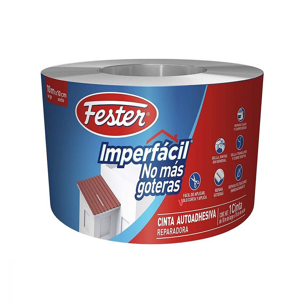 Cinta Asfáltica Autoadherible E Impermeable Gris 10 mt X 10 cm