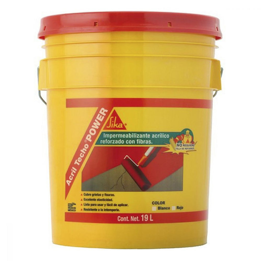 Impermeabilizante Acrílico y Aislante Térmico con microesferas Acril Techo 6 Años 19 lt Rojo