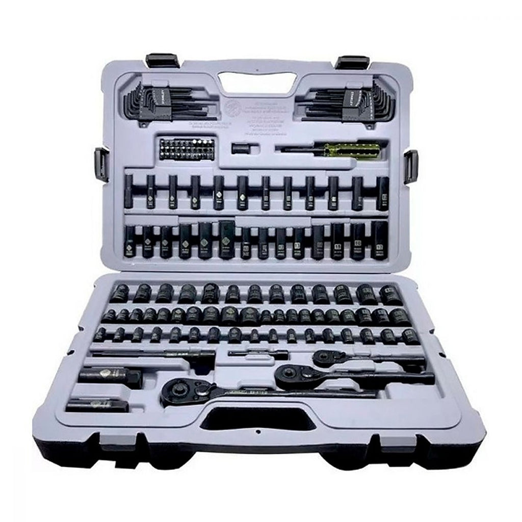 Juego de Dados 1/4” 3/8” 1/2” Std y mm 6 Puntas Cortos Largos Accesorios Cromo Negro