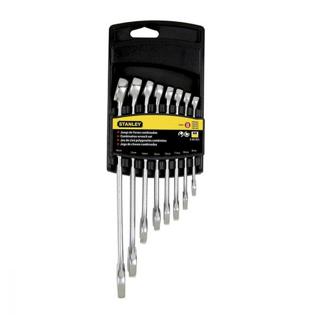 Juego de Llaves Combinadas mm 8 Pzas Rack Satinada