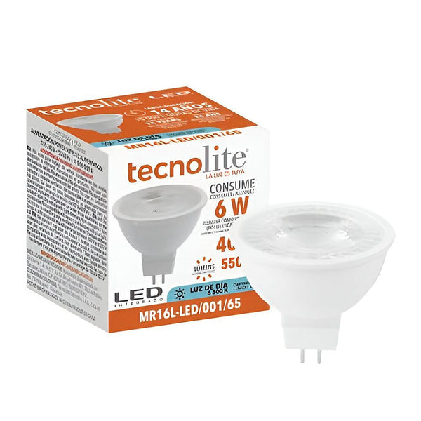 Foco Led Mr16 06W Luz Fría 6500k 240lm Base Gx5.3 100-240v - T2 LED00165