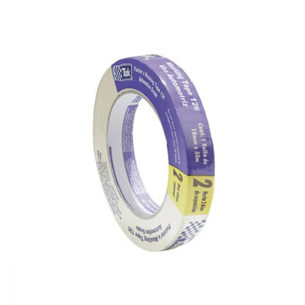 Cinta Masking 18 mm X 50m Grado Automotriz 126