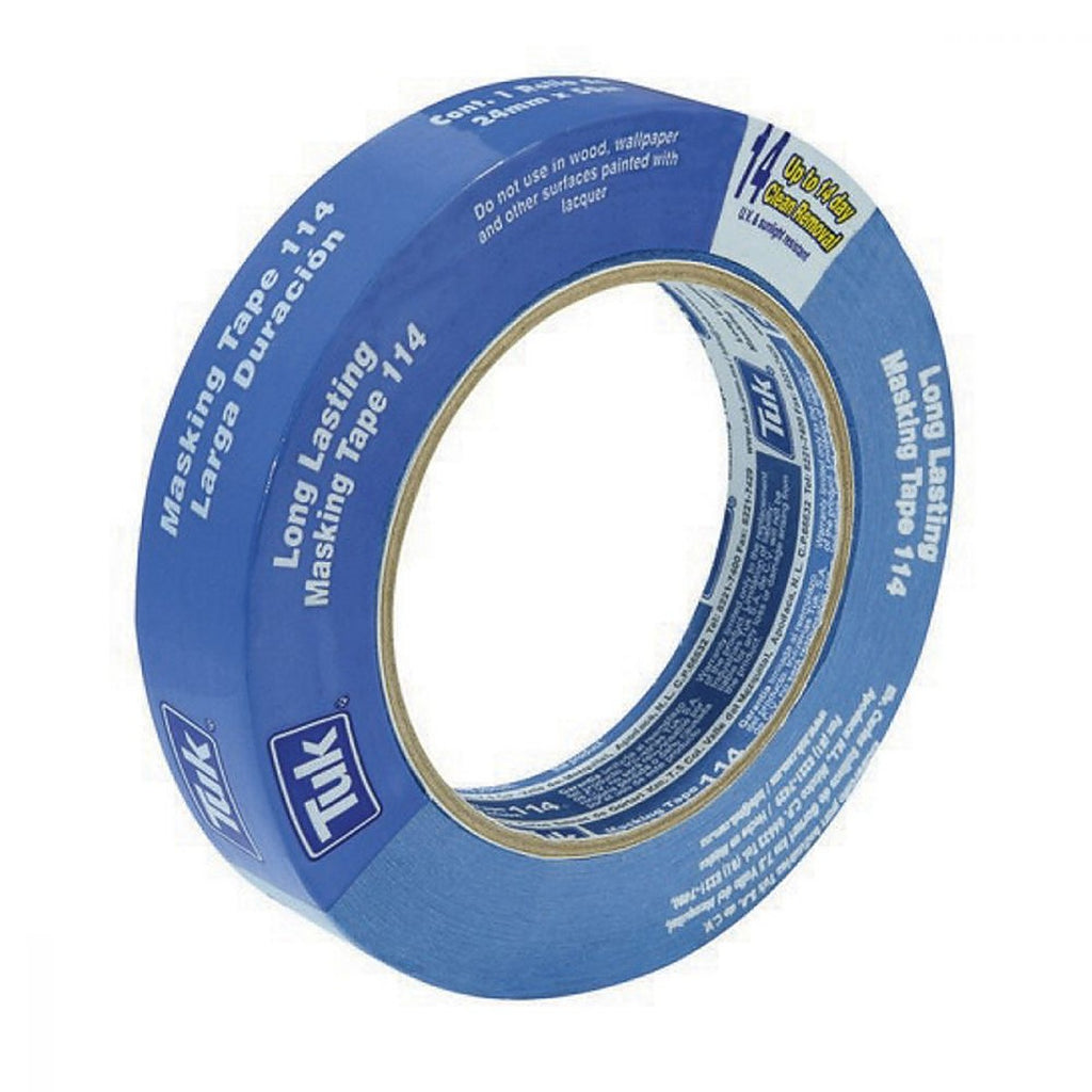 Cinta Masking 24 mm X 50 mt Larga Duración 114