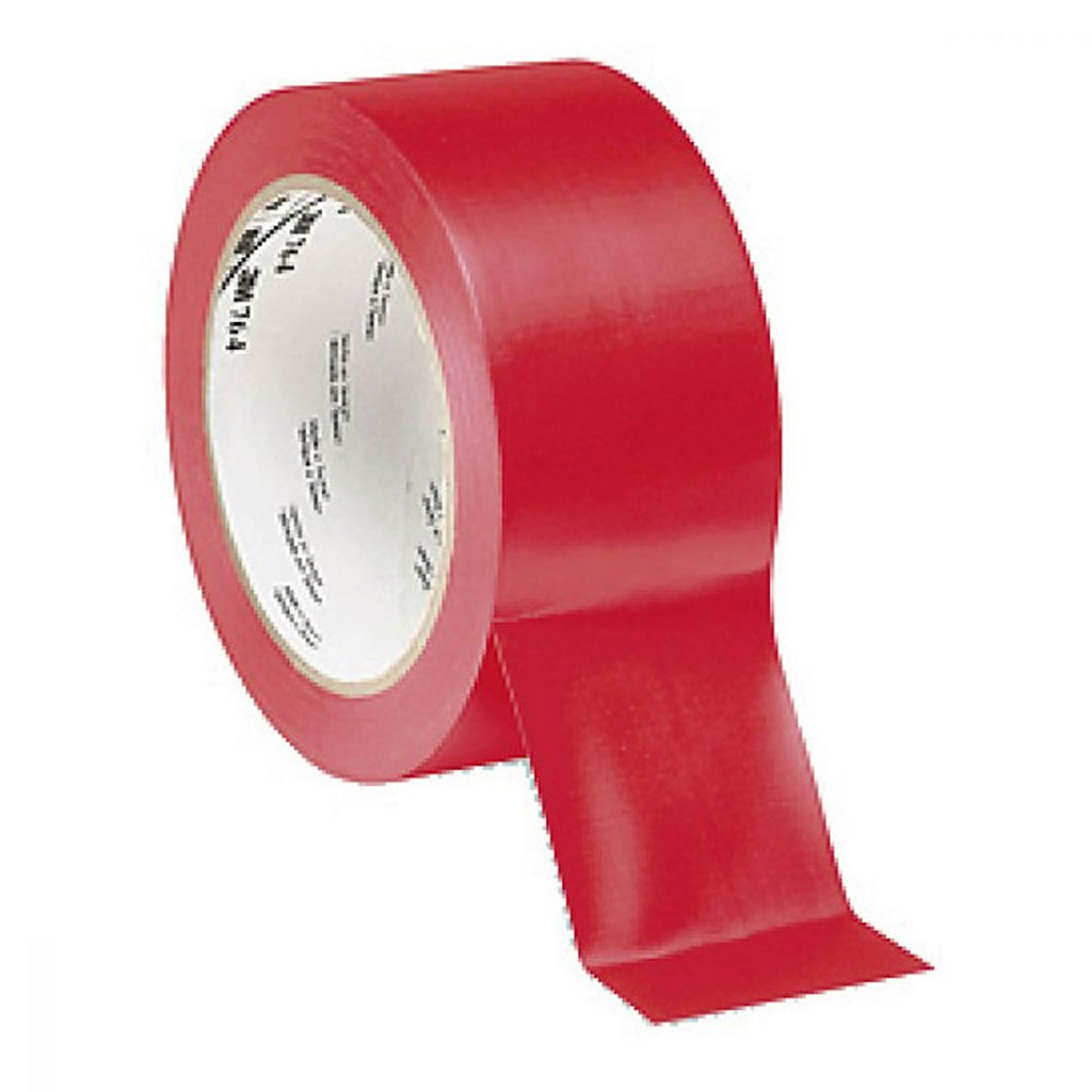 Cinta Delimitadora Adhesiva de Vinil 050 mm X 33 mt Rojo