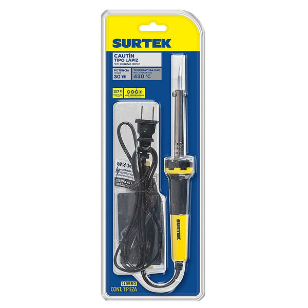 Cautín Tipo Lápiz 030w 210°c con Accesorios