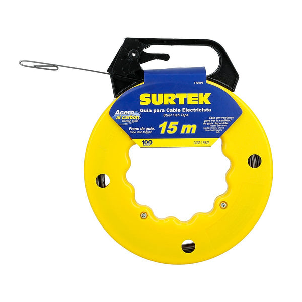 Guía Jala cable 60 M Alambre Plano con Carrete - U1 112602