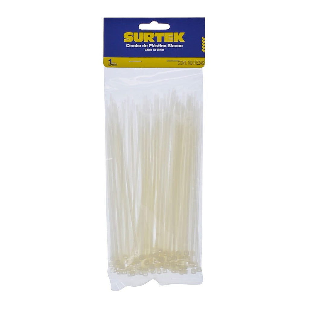 Cinchos de Plástico 165 mm X 2.5 mm Blanco