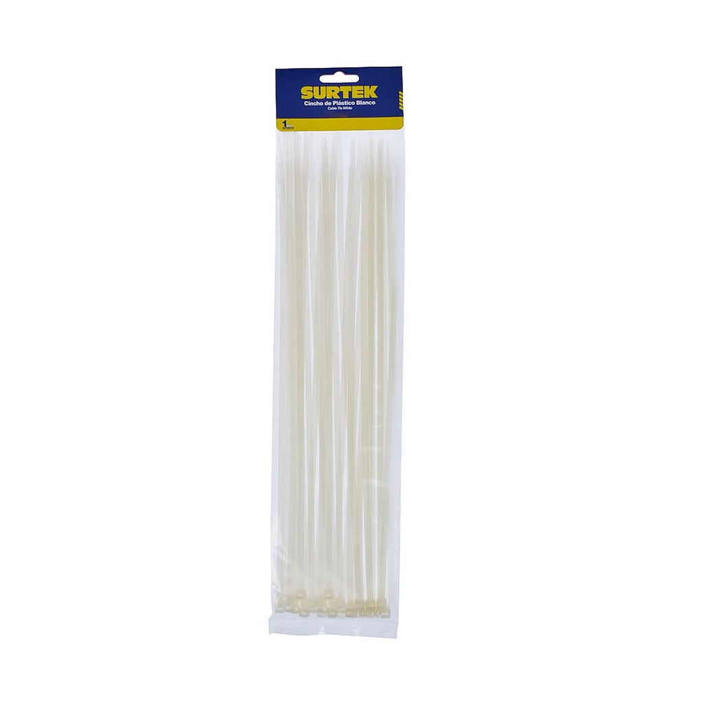 Cinchos de Plástico 300 mm X 4.6 mm Blanco