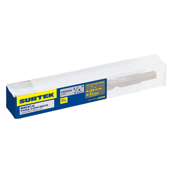 Broca para Concreto 1/4”x6”