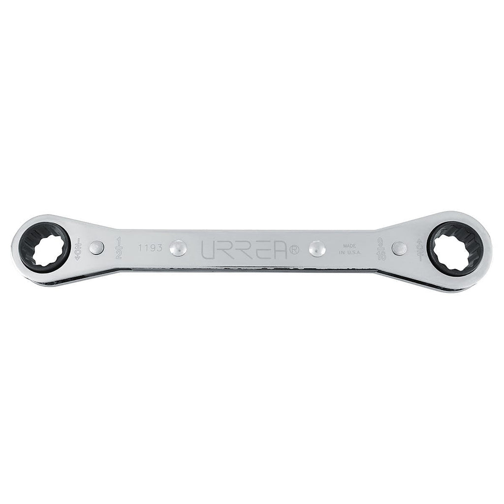 Llave de Estrías de Matraca Planas 1/2”x9/16” 12 Puntas Pulido Espejo