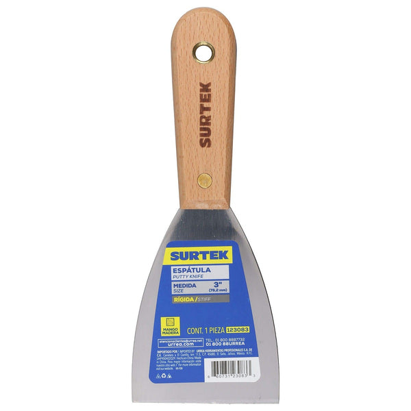 Espátula Rígida 3 Mango de Madera