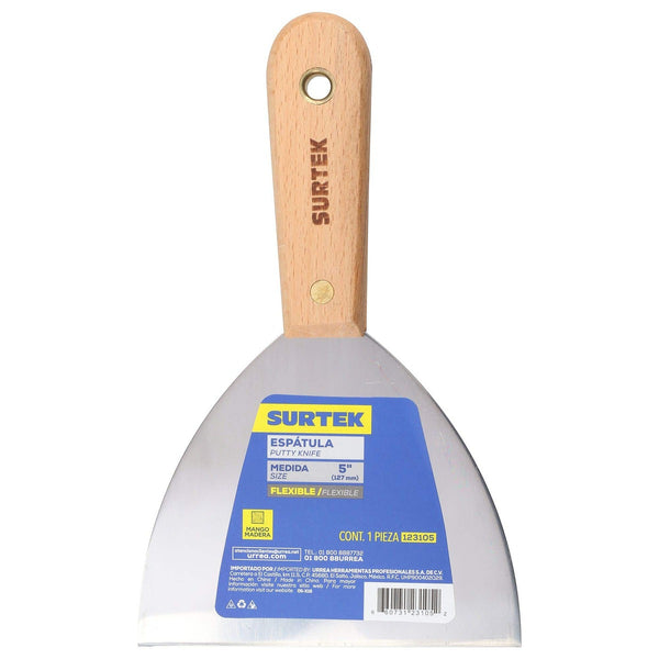 Espátula Flexible de 5 Mango de Madera