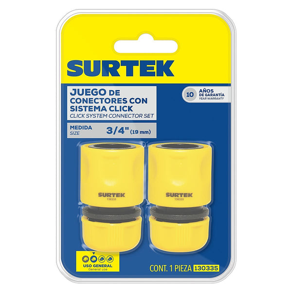 Juego de Conectores para Manguera Macho-hembra Click Plástico Conexión Rápida