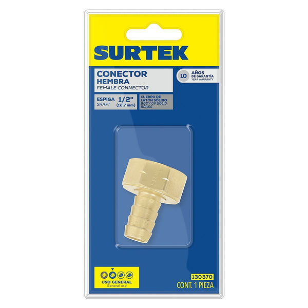 Conector para Manguera Hembra Bronce 1/2” - U1 130370