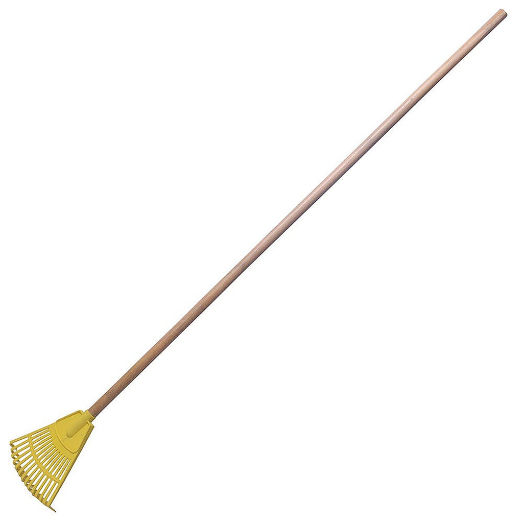 Escoba para Jardín Plástica 14 Dientes Mango Madera Alto Impacto