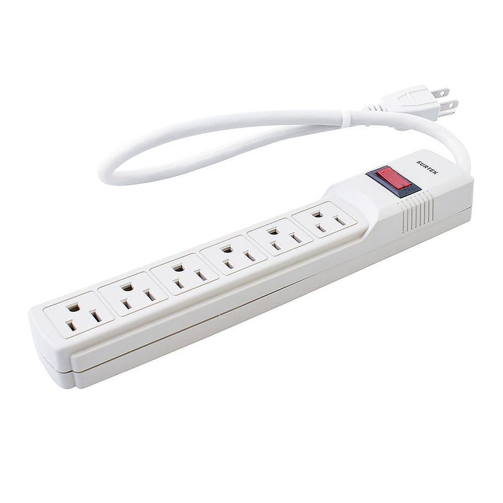 Multicontacto Eléctrico 125v 270j 6 Entradas Aterrizadas Barra Supresor Picos