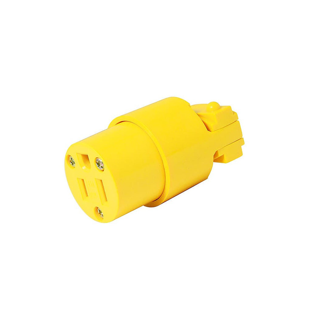 Contacto Eléctrico Sencillo Plástico Aterrizado Amarillo con abrazadera Plástica