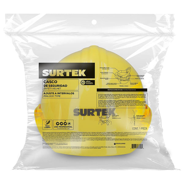 Casco de Seguridad Amarillo Ajuste de Intervalos - U1 137308