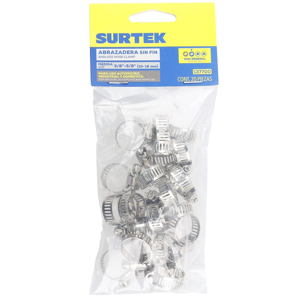 Abrazadera Sinfín Uso General # 04 3/8”x 5/8”