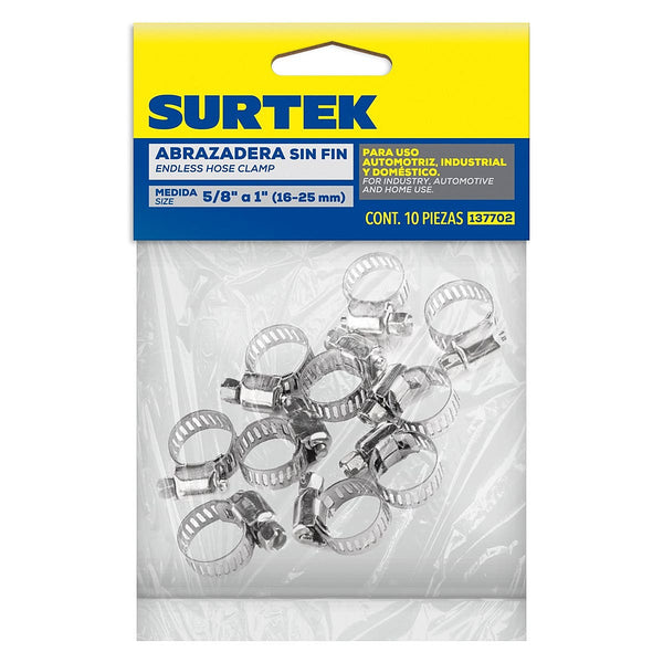 Abrazadera Sinfín Uso General # 08 5/8” X 1”