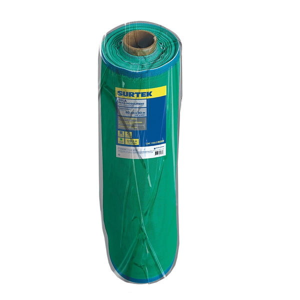 Tela para Mosquitero de Plástico Verde 1.20 mt X 30 mt