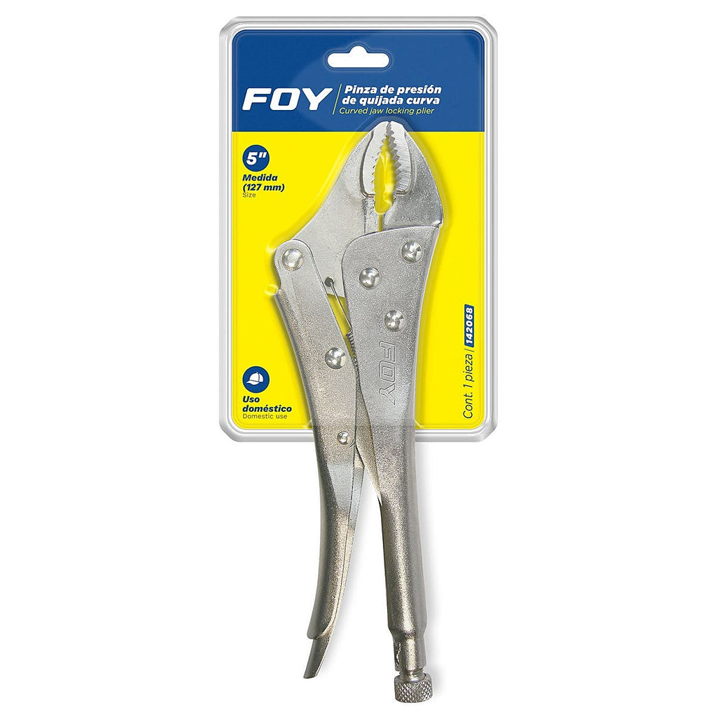 Pinza de Presión Quijada Curva 5” Corta Alambre - U1 142068