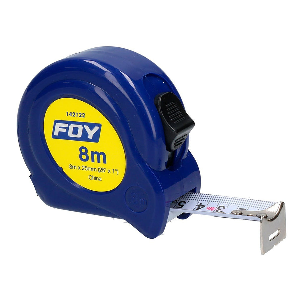 Flexómetro 8.0 mt X 24 mm Caja Alto Impacto Azul