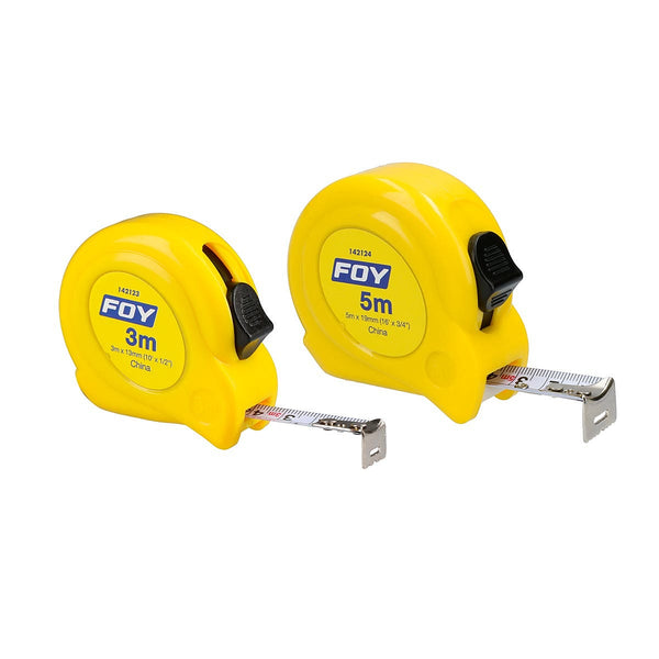 Flexómetro 3.0 mt X 12 mm Caja Alto Impacto Amarillo