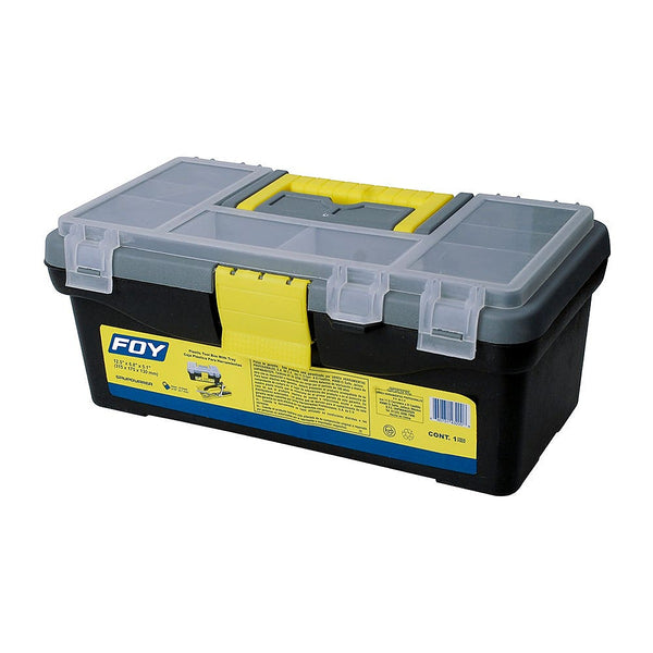 Caja para Herramienta 12 ” X6 ” Plástica Negra con Organizador