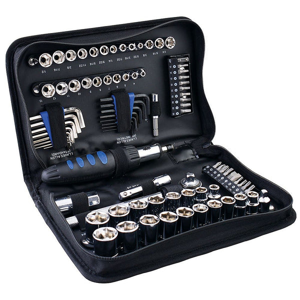 Juego Dados de Cuadro 1/4” y 3/8” Std y mm 12 y 6 Puntas