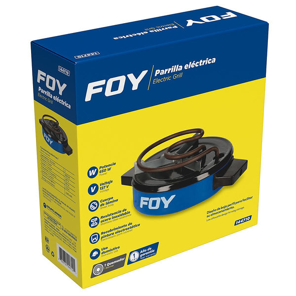 Parrilla Eléctrica Redonda 1 Quemador Directo con Asa