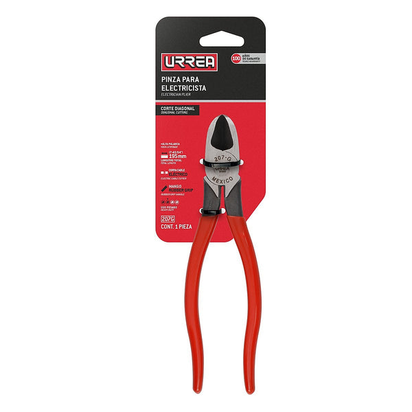 Pinza para Electricista 7.5/32” de Corte Diagonal Alta Palanca - U1 207G